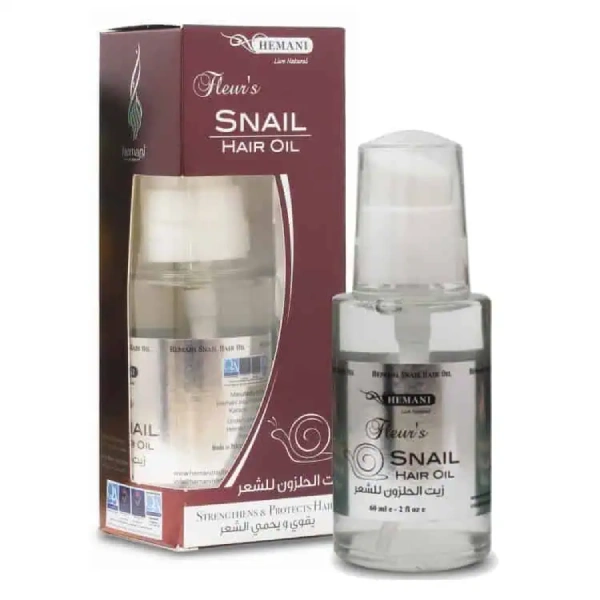 huile capillaire à la bave d'escargot snail hair oil hemani 60ml