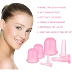 kit de 7 ventouses en silicone pour massage anti-rides anti-cellulite par thérapie chi ping