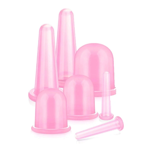Kit de 7 Ventouses en Silicone pour Massage par Thérapie Chi Ping et Anti-Cellulite kit de 7 ventouses en silicone pour massage anti-rides anti-cellulite par thérapie chi ping
