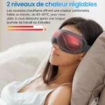 masseur masque lunettes oculaire de sommeil relaxant vibrant chauffant à vapeur intelligent renpho eyeris 1 noir
