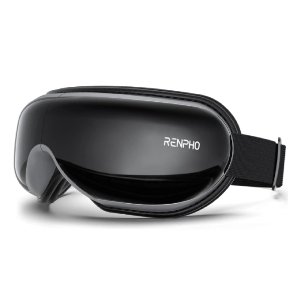 masseur masque lunettes oculaire de sommeil relaxant vibrant chauffant à vapeur intelligent renpho eyeris 1 noir