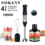 mixeur plongeant sokany sk-1711-4 4en1 1000w noir