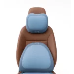 pack confortdrive ergonomique 2en1 coussin de siège rehausseur cervical lombaire assise en mousse à mémoire pour voiture et bureau bleu