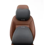 pack confortdrive ergonomique 2en1 coussin de siège rehausseur cervical lombaire assise en mousse à mémoire pour voiture et bureau gris foncé