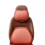 pack confortdrive ergonomique 2en1 coussin de siège rehausseur cervical lombaire assise en mousse à mémoire pour voiture et bureau saumon
