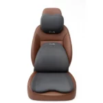 pack confortdrive ergonomique 3en1 coussin de siège rehausseur cervical lombaire assise en mousse à mémoire pour voiture et bureau gris foncé