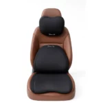 pack confortdrive ergonomique 3en1 coussin de siège rehausseur cervical lombaire assise en mousse à mémoire pour voiture et bureau noir