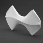 panneau mural 3d géométrique artpole flip en plâtre architectiral renforcé blanc