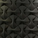 panneau mural 3d géométrique artpole flip en plâtre architectiral renforcé noir