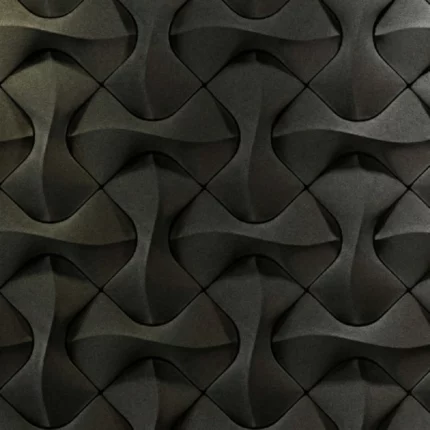 panneau mural 3d géométrique artpole flip en plâtre architectiral renforcé noir