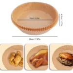 100 papier cuisson rond pour air fryer friteuse à air 16x4.5cm