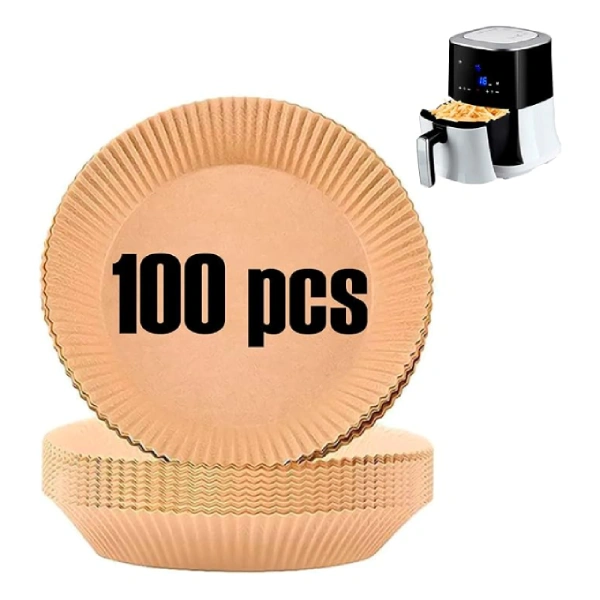100 papier cuisson rond pour air fryer friteuse à air 16x4.5cm