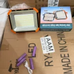 projecteur lampe de travail led solaire rechargeable usb 100w 10000 lumens étanche ip66 ry-t95c