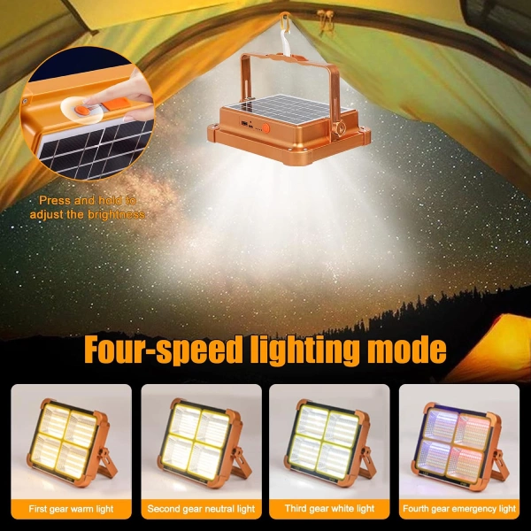 projecteur lampe de travail led solaire rechargeable usb 100w 10000 lumens étanche ip66 ry-t95c