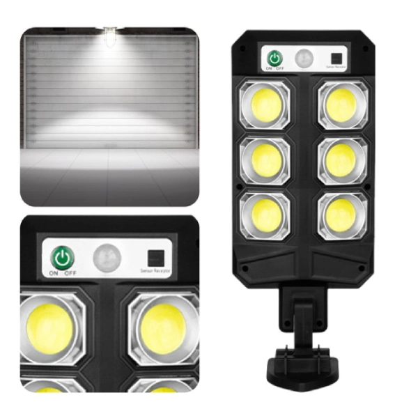 projecteur lampe solaire extérieur sh-804b cob 42 led détecteur de mouvement avec télécommande