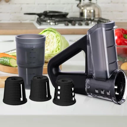 râpe trancheuse de légumes électrique sans fil rechargeable 4en1 hansgo noir