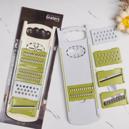 râpe et trancheuse de légumes multifonctions 4en1 vertical avec lames en acier inoxydable