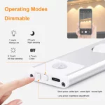 Réglette Lampe LED Sans Fil à Détecteur de Mouvement avec 4 Ampoules - Éclairage sous meuble - 60cm – Image 4