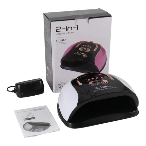sun c4 plus lampe uv led sèche ongles professionnel à écran lcd 256w 57 led