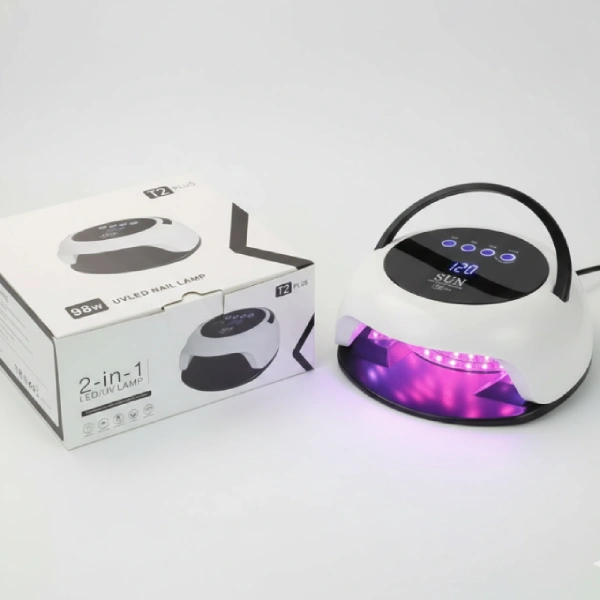 sun t2 plus lampe led 2en1 uv sèche ongles professionnel 98w