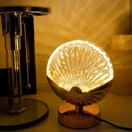 veilleuse lampe led rechargeable usb en forme coquille de perle