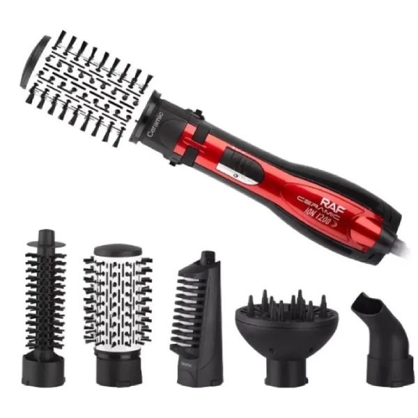 brosse soufflante hot air styler 5en1 raf r-416 1200w rouge