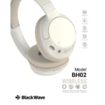 casque bluetooth sans fil blackwave bh02 blanc