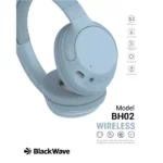 casque bluetooth sans fil blackwave bh02 bleu
