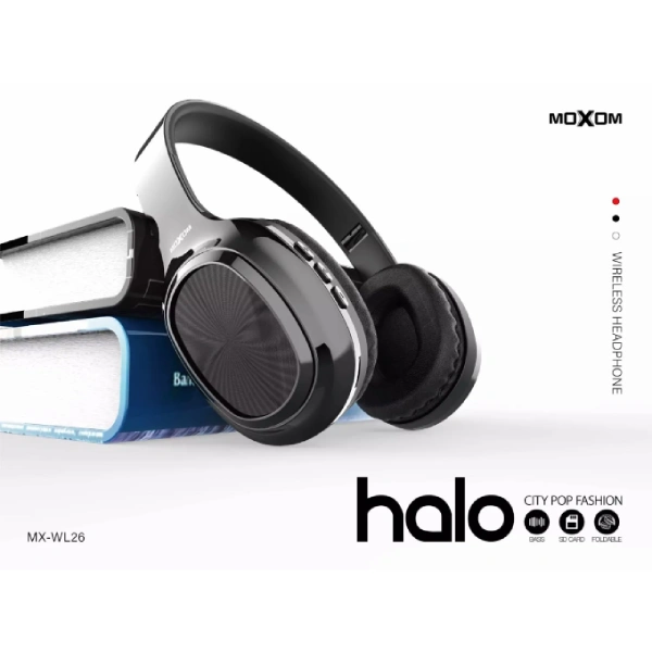 casque sans fil bluetooth moxom mx-wl26 halo