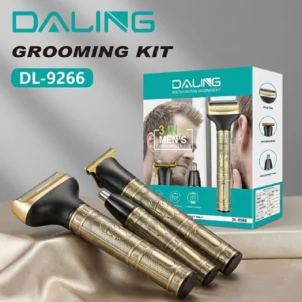 daling dl-9266 dl-9267 tondeuse cheveux rechargeable multifonction 3en1 pour cheveux, barbe, nez