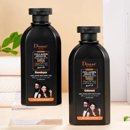 disaar collagen argan oil speedy shampooing colorant noir naturel 400ml pack de 2x200ml
