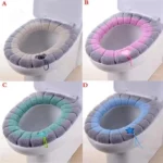 abattant housse siège de toilette en peluche chaude lavable
