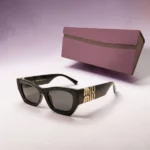 lunettes solaire miu miu cat-eye femme noir