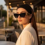 lunettes solaire miu miu cat-eye femme noir