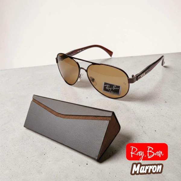 lunettes de soleil ray-ban aviator marron