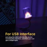 mini lampe de nuit veilleuse usb flexible 360°