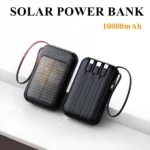 mini powerbank solaire batterie extérieure portable 10000mah avec lampe led