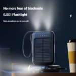 mini powerbank solaire batterie extérieure portable 10000mah avec lampe led
