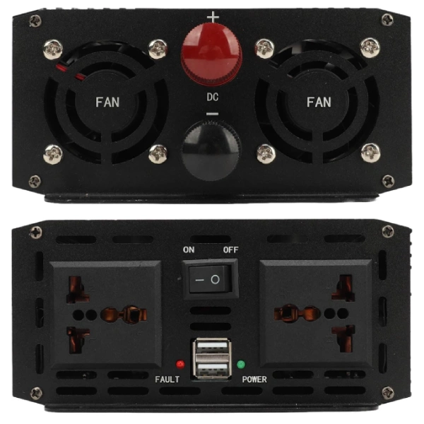 onduleur de puissance énergie verte solaire 500w, onduleur de protection de tension 2en1 pour voiture et maison