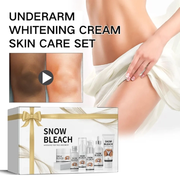 pack snow bleach cream crème éclaircissante pour les parties intimes, les aisselles, le corps, crème éclaircissante pour peaux foncées, crème anti-taches