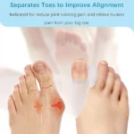 séparateur écarteur correcteur d'orteils en gel silicone pour oignon hallux valgus 2 pièces
