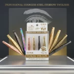 set de 12 pinces à épiler sourcils en acier inoxydable multicolores yi li ya