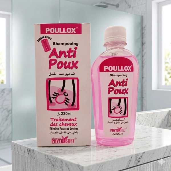 shampooing anti-poux lentes poullox 220ml