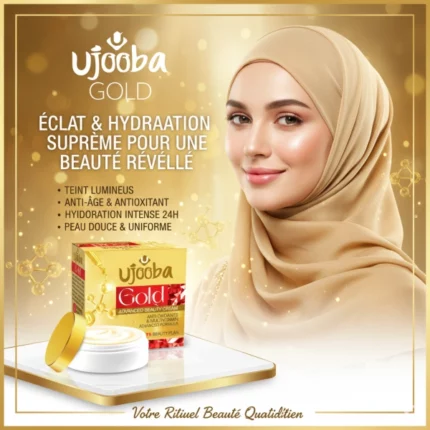 ujooba gold advanced beauty cream, crème éclaircissante de beauté avancée à l'or, كريم أعجوبة الذهب