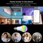 ampoule lampe led connectée rgb cct smart moes tuya wi-fi