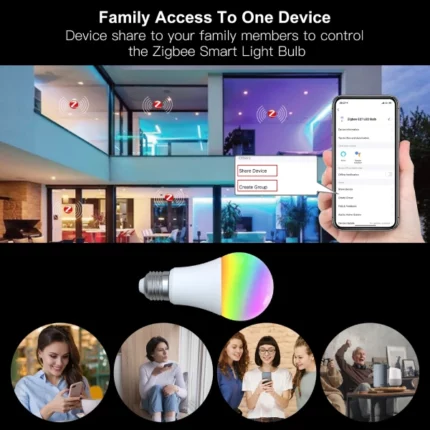 ampoule lampe led connectée rgb cct smart moes tuya wi-fi