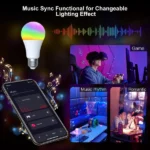 ampoule lampe led connectée rgb cct smart moes tuya wi-fi