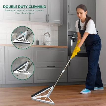 balai de nettoyage magique double face 2en1 v-shape en forme v pour sols et vitres