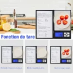 mini balance de précision numérique led à piles notebook series 0.1g, 2kg