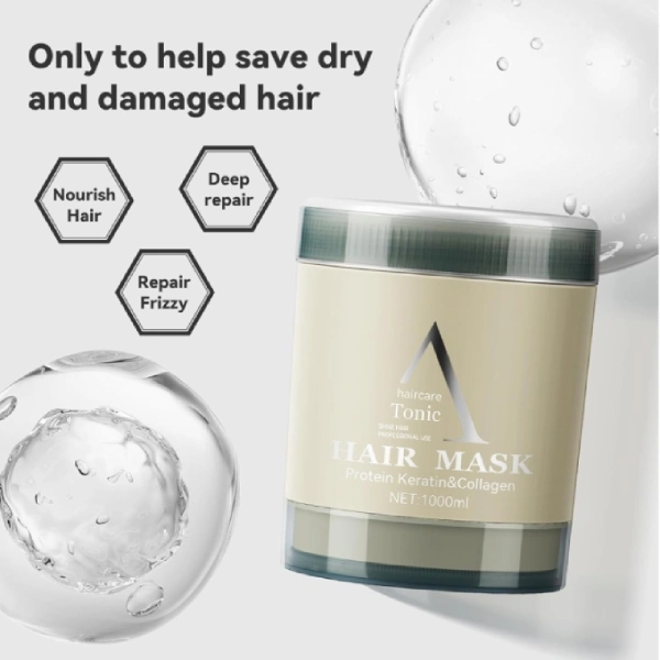 brazilian protein a hair mask haircare tonic masque capillaire réparateur lissant à la kératine et collagène 1000ml